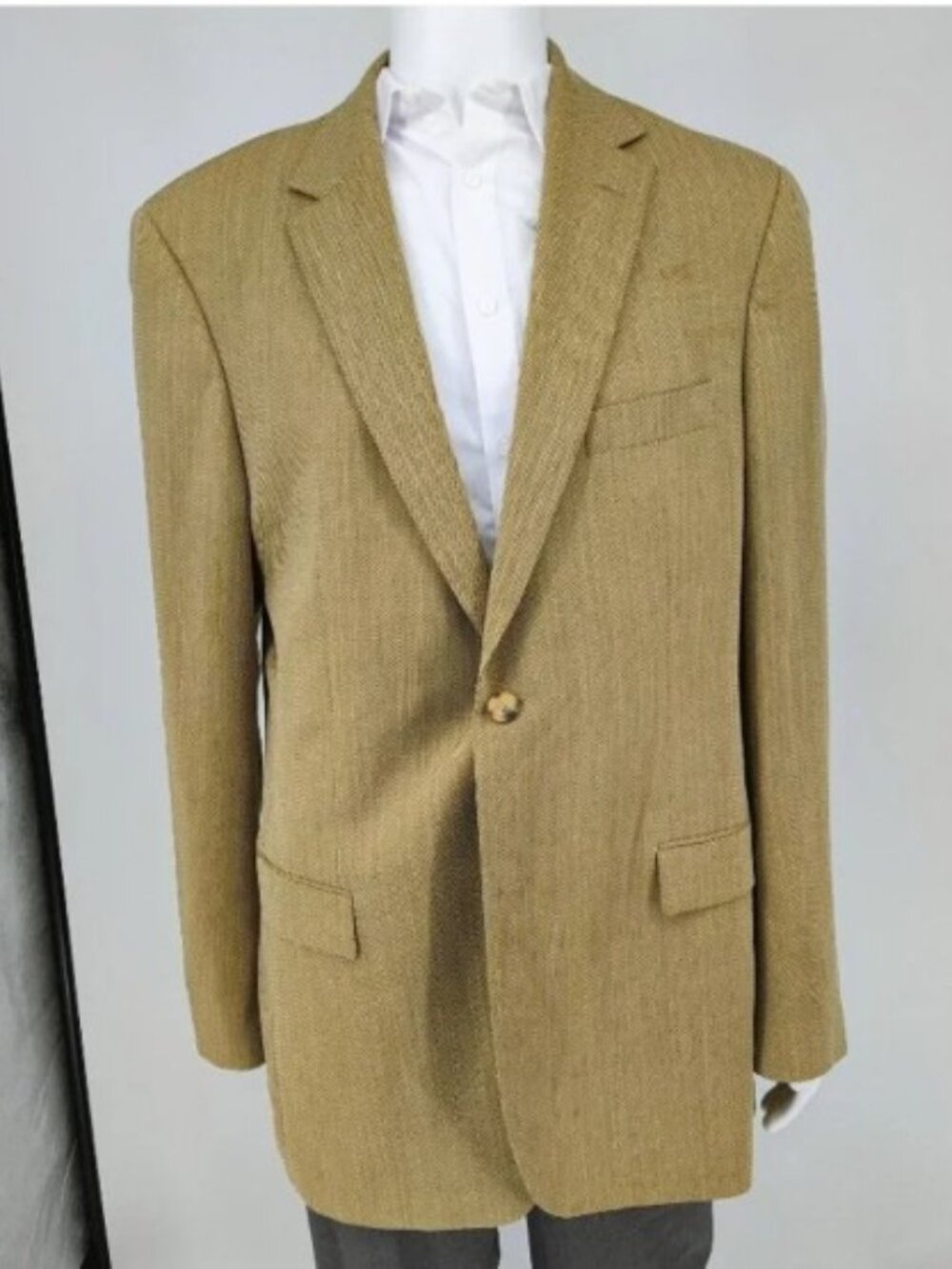 Boss Hugo Boss Brown Chevron Pattern Bertolucci US Sport Coat 44L (*FLAWS*